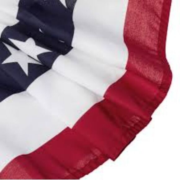 New 1.5' x 3' USA Pleated Half Fan Flag Bunting Patriotic Stars & Stripes Banner - Picture 8 of 9